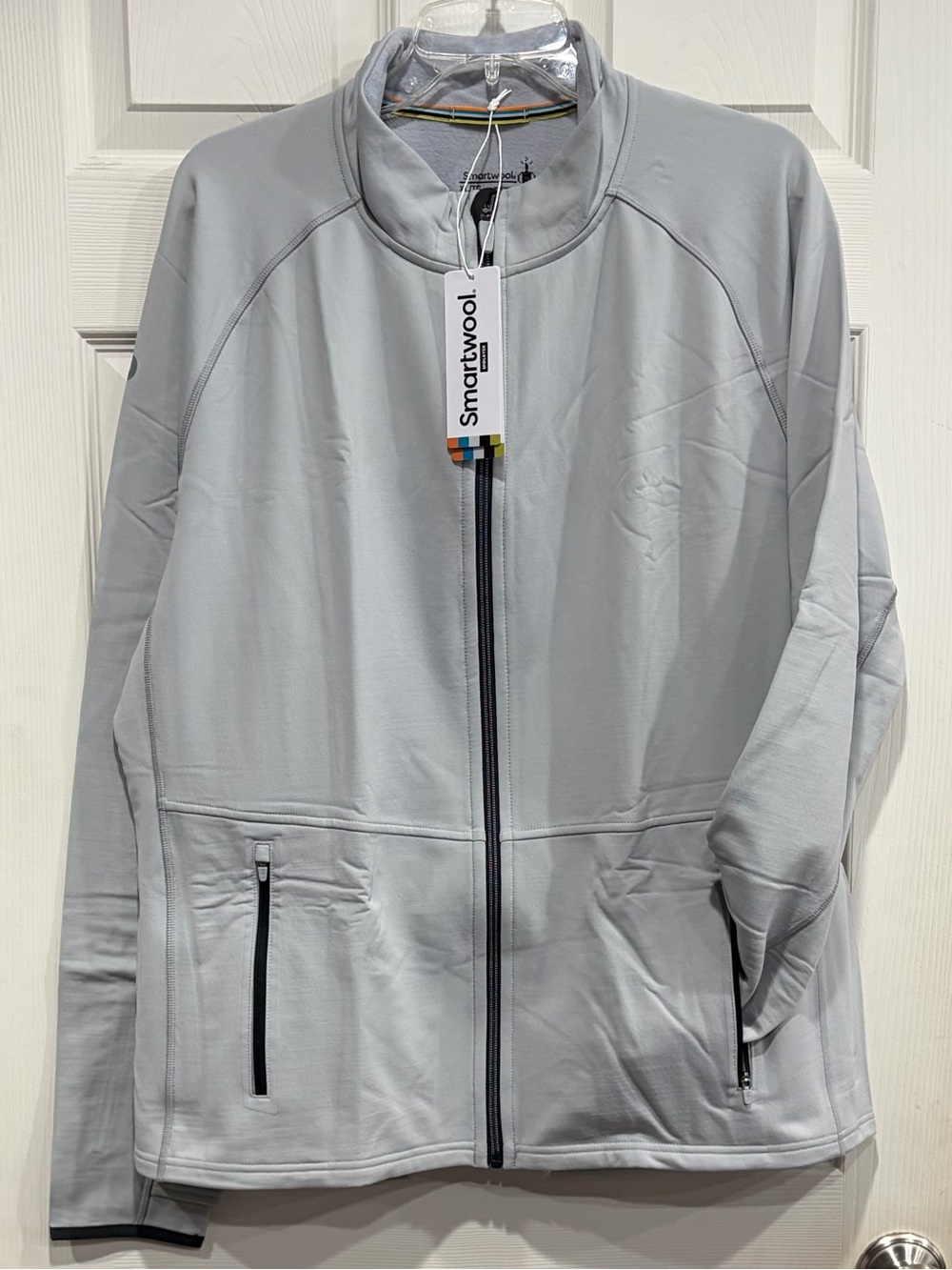SmartWool Men's XL Active Fleece Jacket Merino Wool Blend Storm Grey NWT Zip
